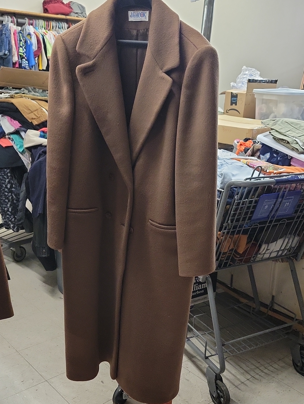 JGHORK Classic Brown Long Trench Coat